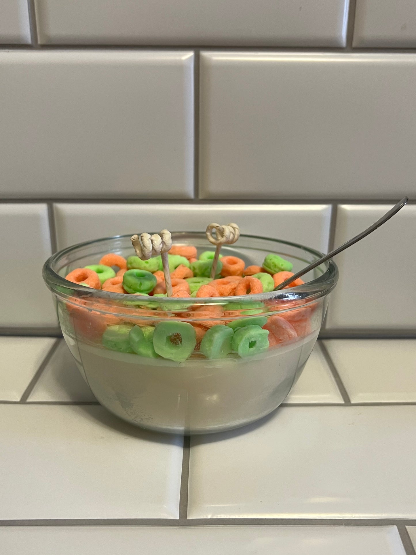 Apple Jacks Cereal Candle