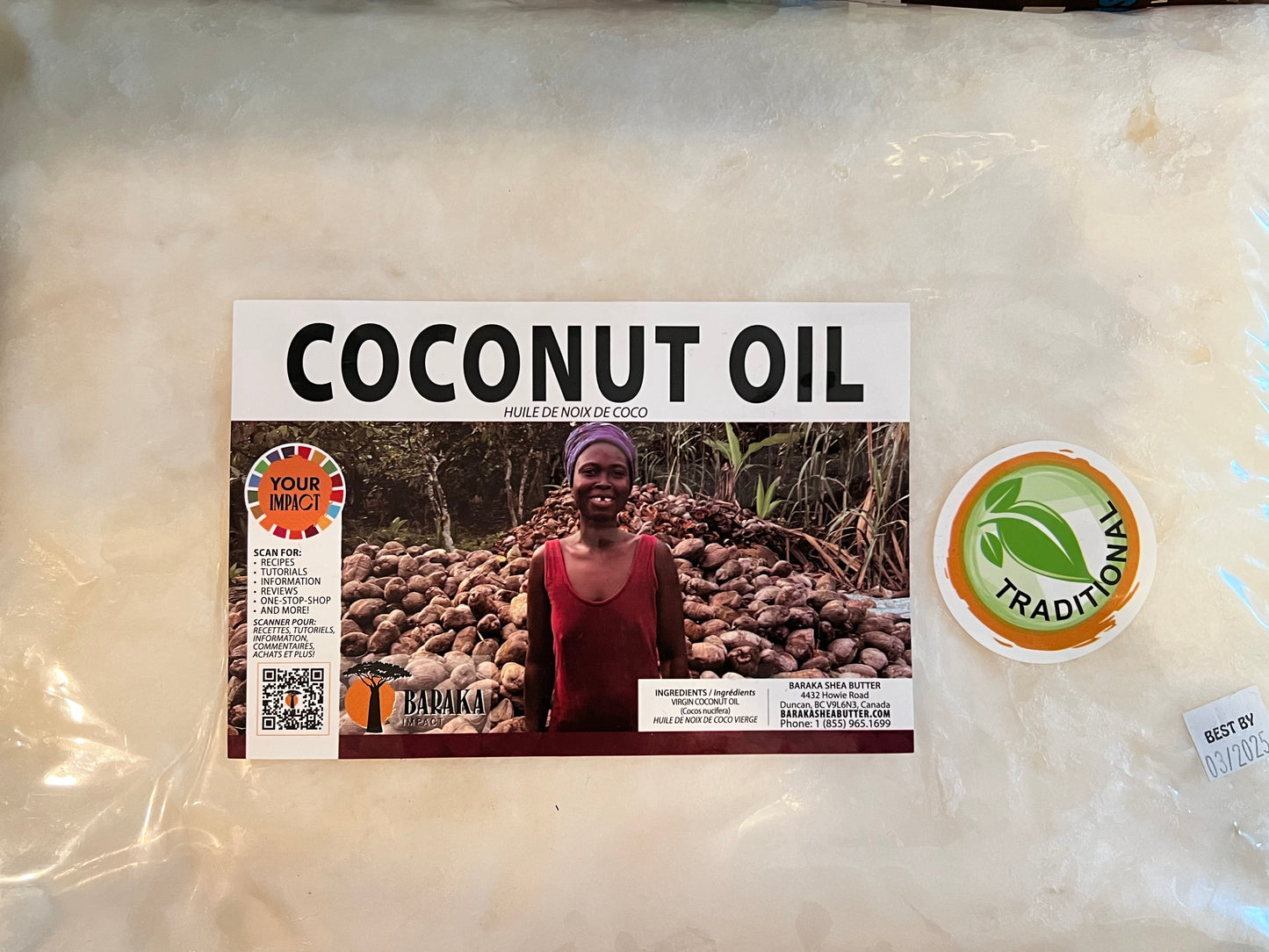 Coconut Oil (Certified Organic) - Pure - Raw - Unrefined - 2 lbs.