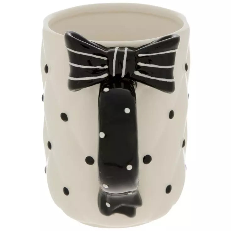 Black & White Bow Mug - 15 oz