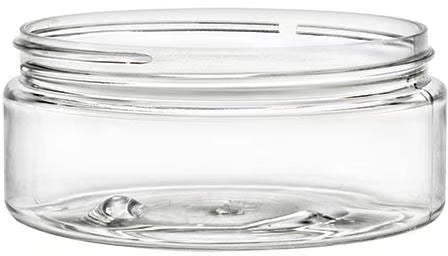 8 oz Clear PET Jar: Low Profile