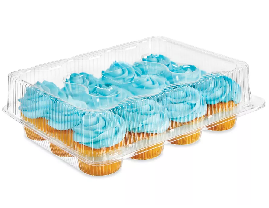 Cupcake Container - 9 1/2 x 11 x 3" - 12 pack